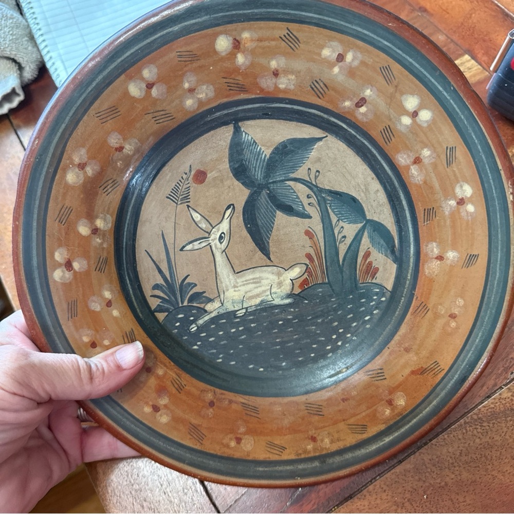 Vintage Mexican Tonala Wall Plate - Picture 4 of 5